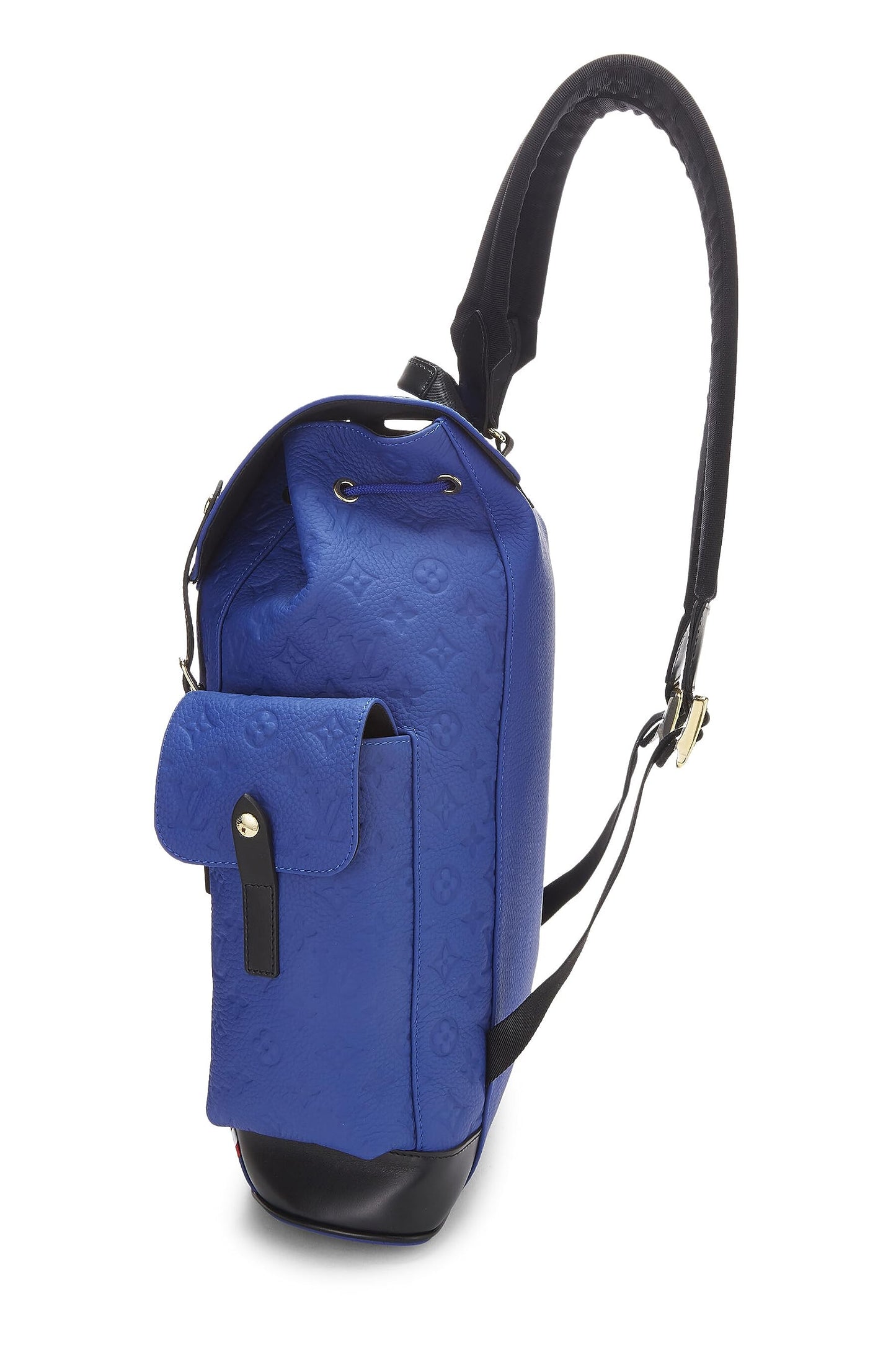 Louis Vuitton, Mochila Christopher NBA Taurillon azul pre-Loved MM, Azul