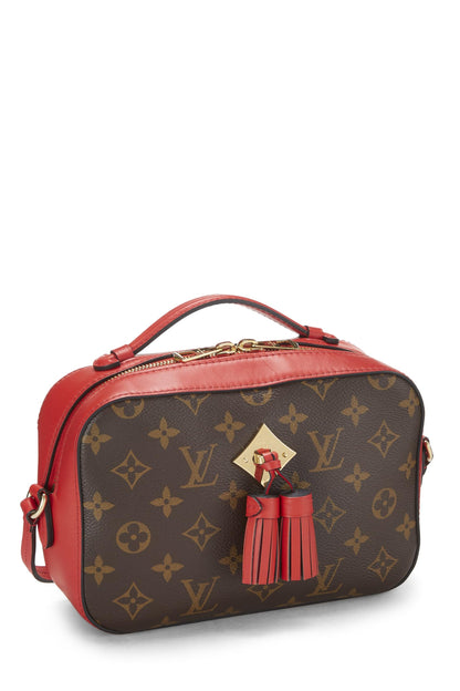 Louis Vuitton, Saintonge de lona con monograma rojo Pre-Loved, Rojo