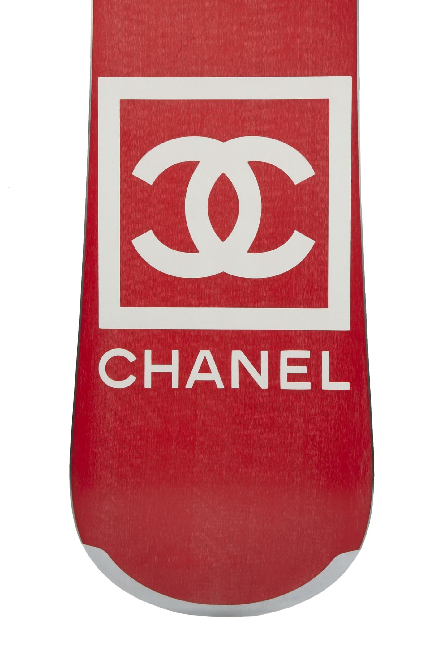 Chanel, Snowboard Sportline 'CC' en fibre de verre blanc d'occasion, blanc