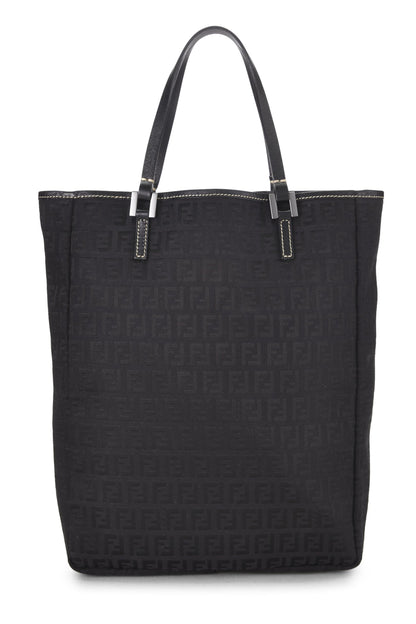 Fendi, sac fourre-tout en toile Zucchino noir d'occasion, petit modèle, noir