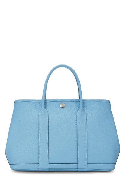 Hermès, Pre-Loved Blue Vache Country Garden Party TPM, Blue de Nord