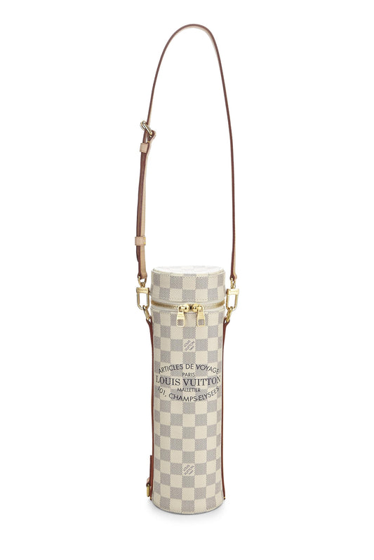 Louis Vuitton, Pre-Loved Damier Azur Porte-Bouteille, Blanco