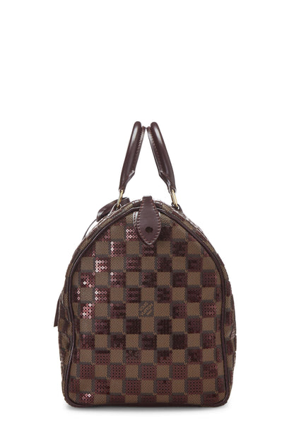 Louis Vuitton, Speedy 30 Damier Paillettes Rouge d'occasion, Rouge