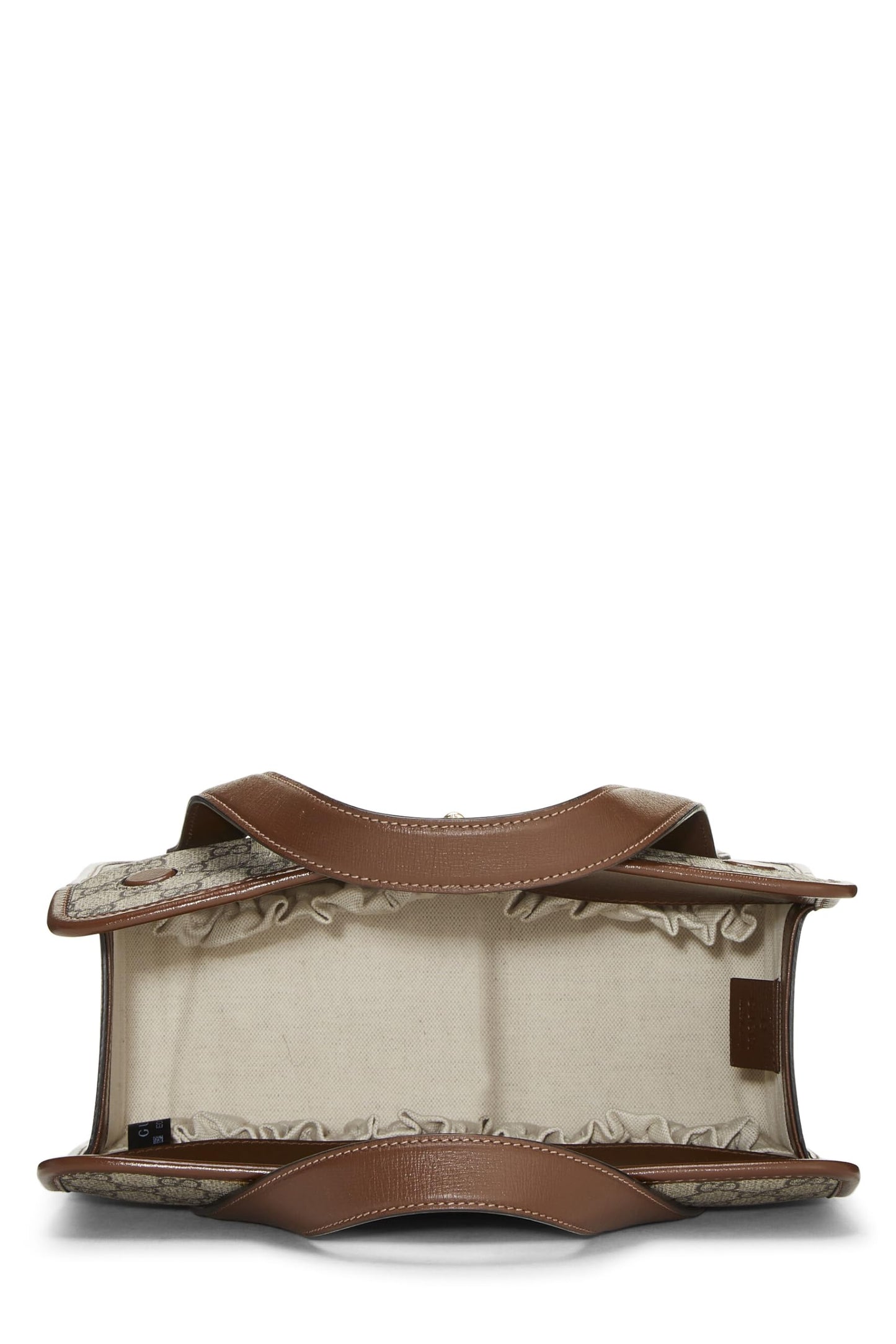 Gucci, Pre-Loved Original GG Coated Canvas 1955 Horsebit Fold Over Top Handle Mini, Brown