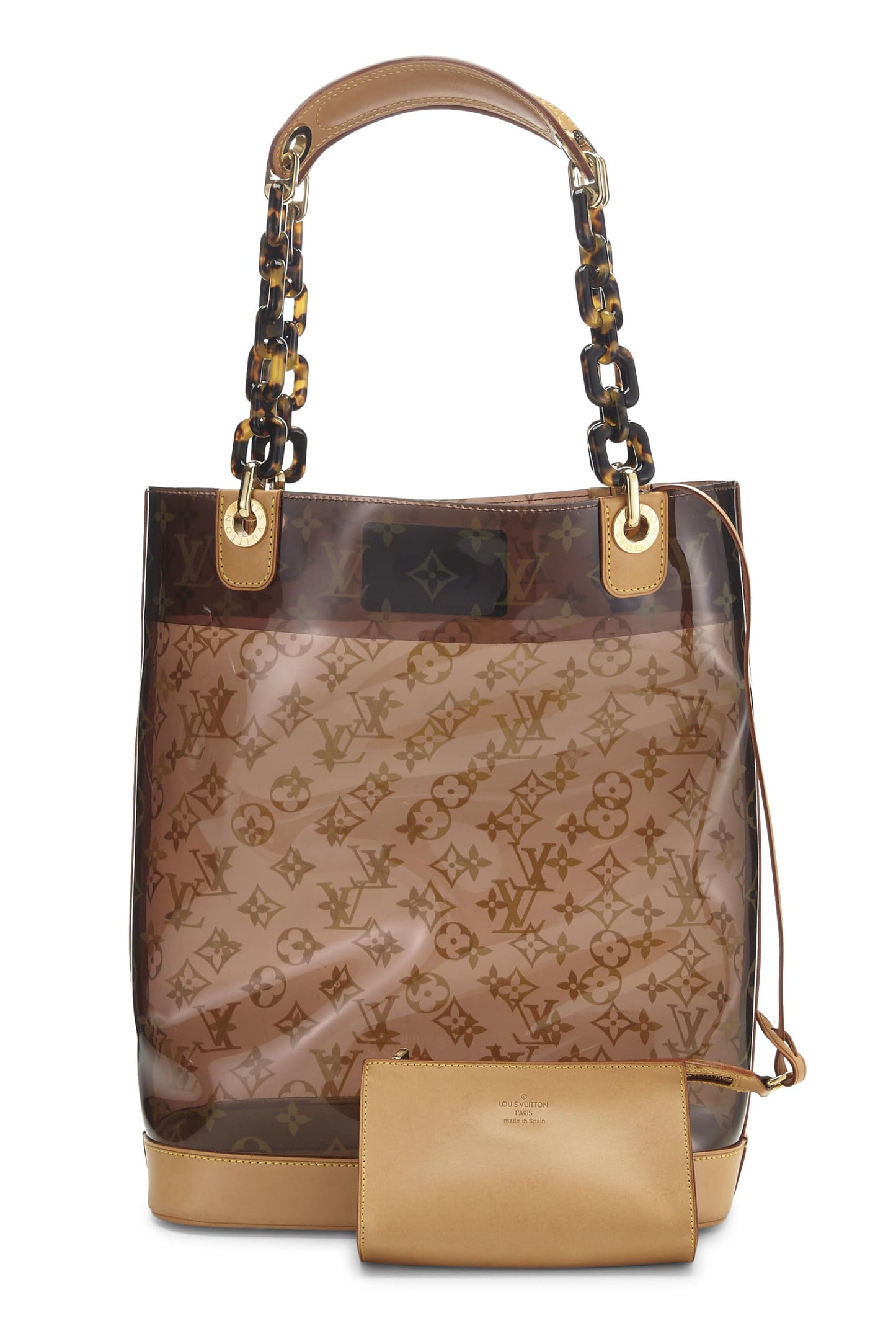 Louis Vuitton, Pre-Loved Monogram Ambre Vinyl Cabas MM, Brown