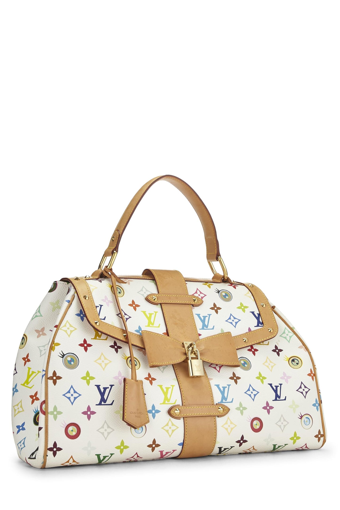 Louis Vuitton, sac à main Love You blanc Monogram multicolore Eye de Takashi Murakami x Louis Vuitton d'occasion, blanc