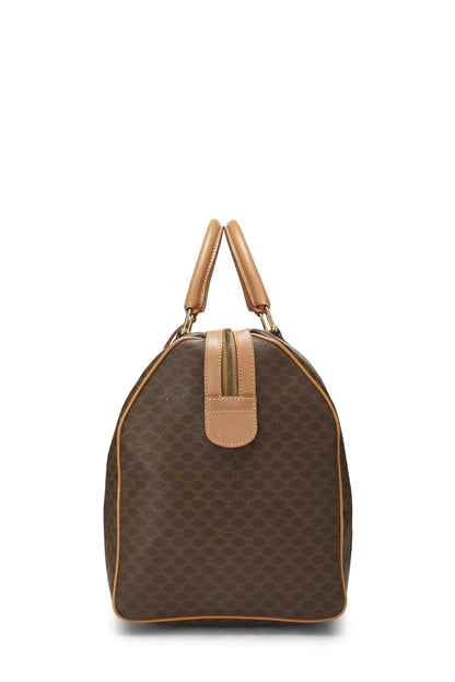 Céline, Pre-Loved Brown Coated Canvas Macadam Boston, Brown