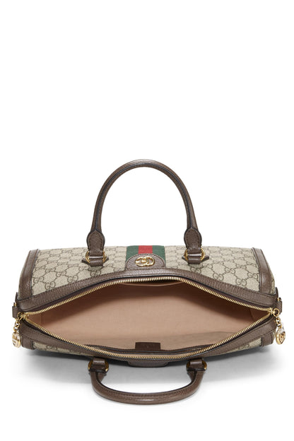 Gucci, Pre-Loved Original GG Supreme Ophidia Top Handle Bag, Brown