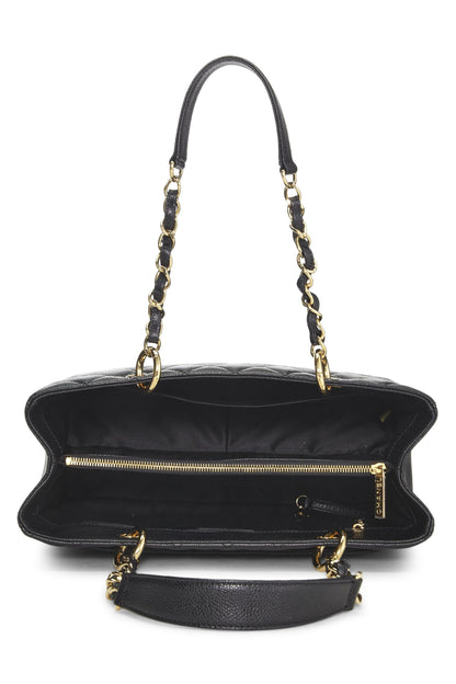 Chanel, Bolso shopping Grand de caviar acolchado negro Pre-Loved (GST), Negro