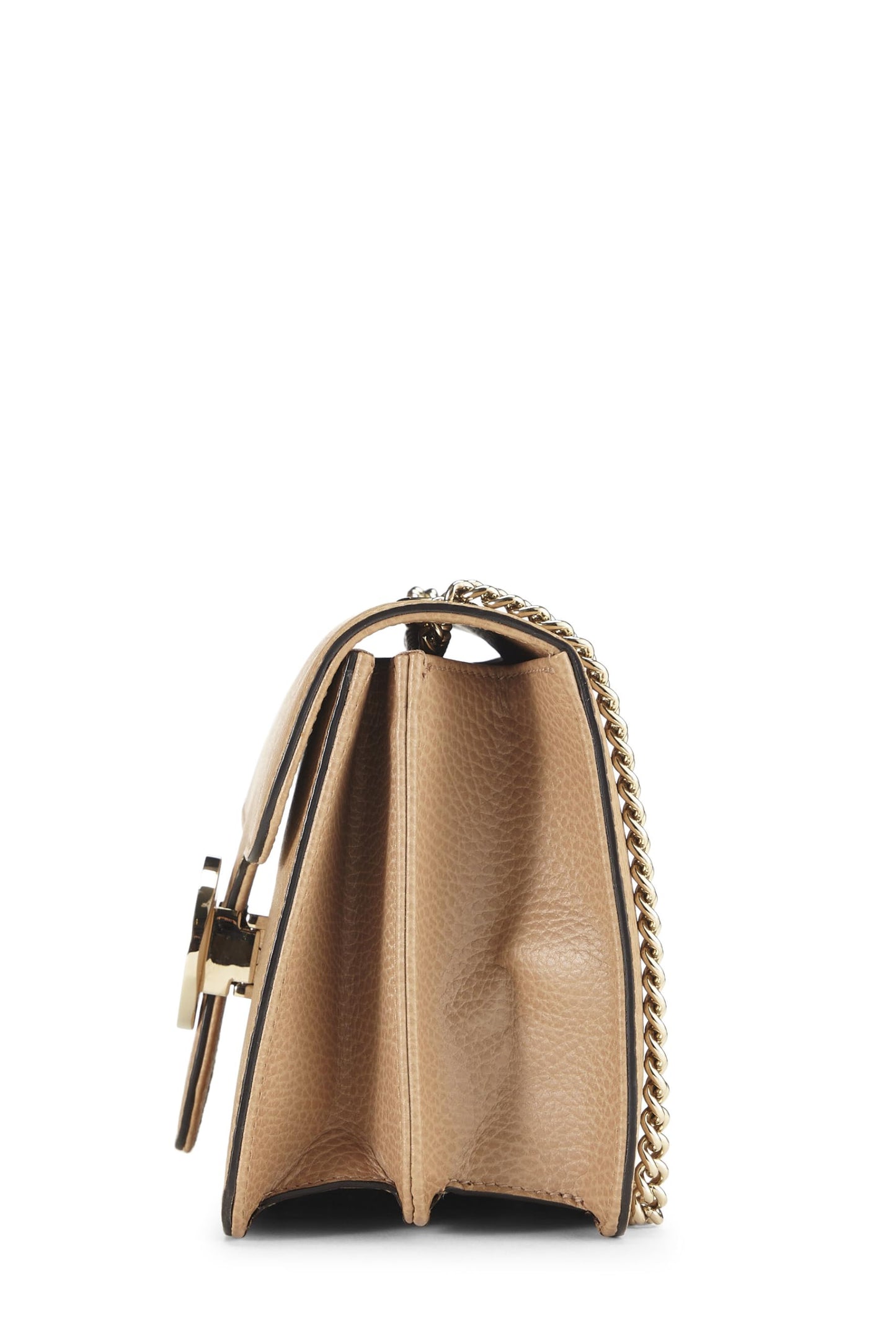 Gucci, sac à bandoulière entrelacé en cuir beige d'occasion, beige