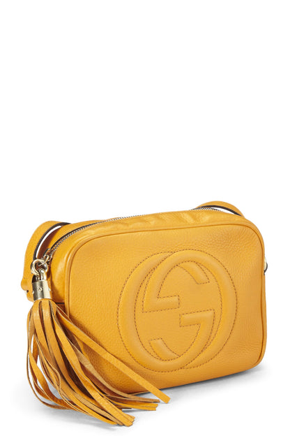 Gucci, Pre-Loved Orange Grained Leather Soho Disco, Orange