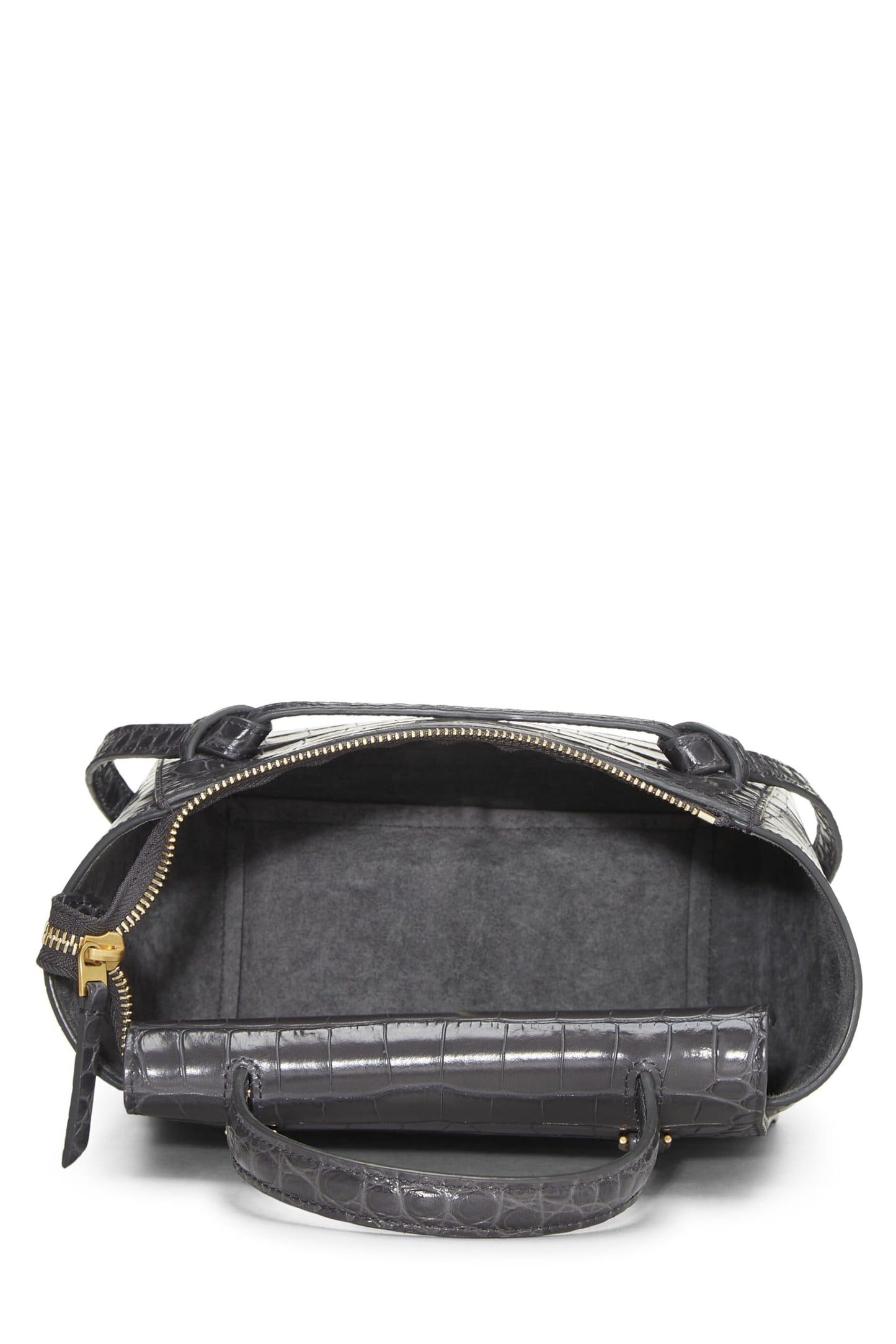 Céline, Pre-Loved Grey Embossed Belt Bag Nano, Grey