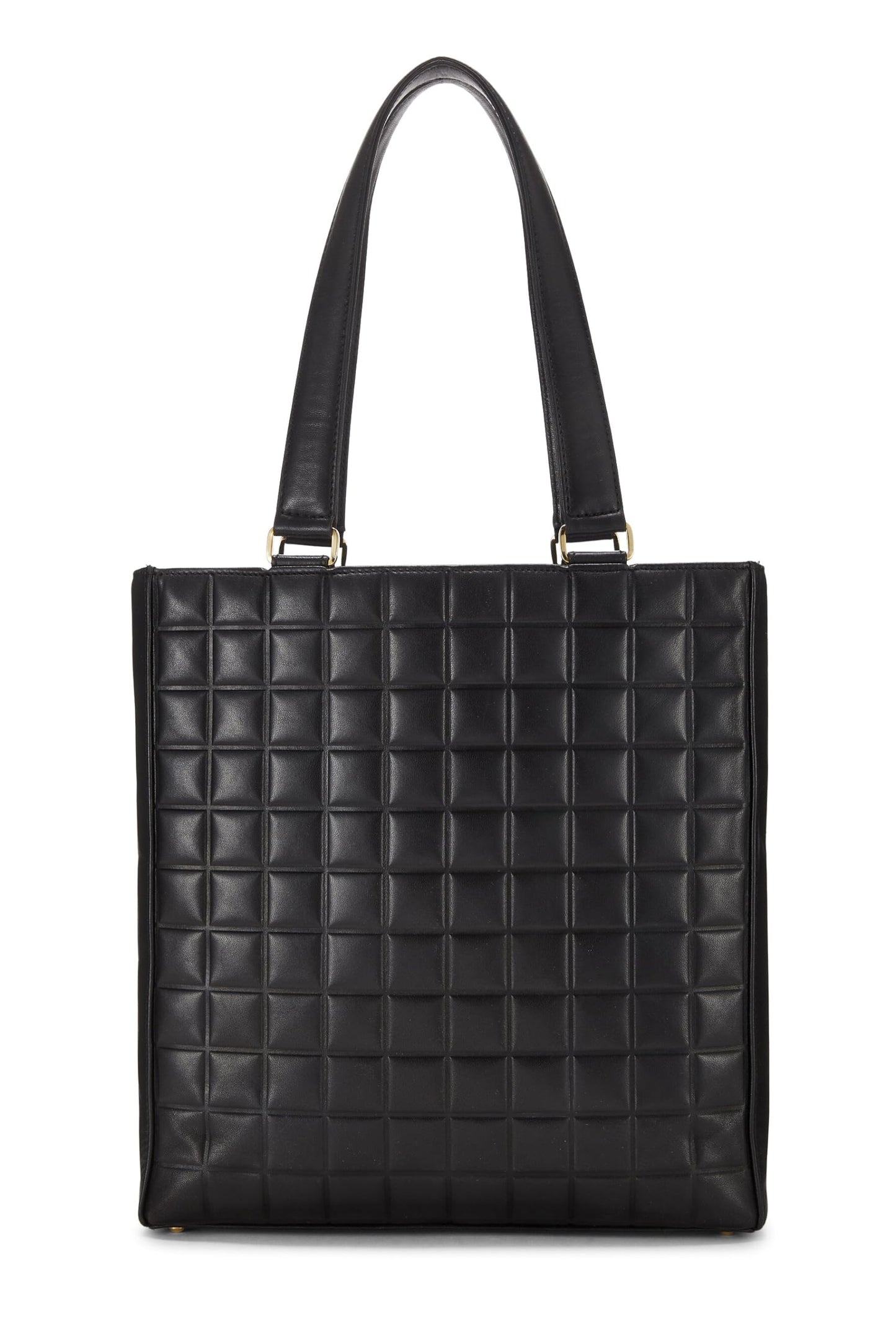 Chanel, sac fourre-tout en cuir d'agneau noir d'occasion, noir