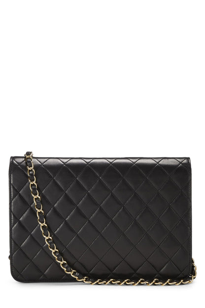 Chanel, Pre-Loved Black Quilted Lambskin Turnlock Ex Flap Medium, Black