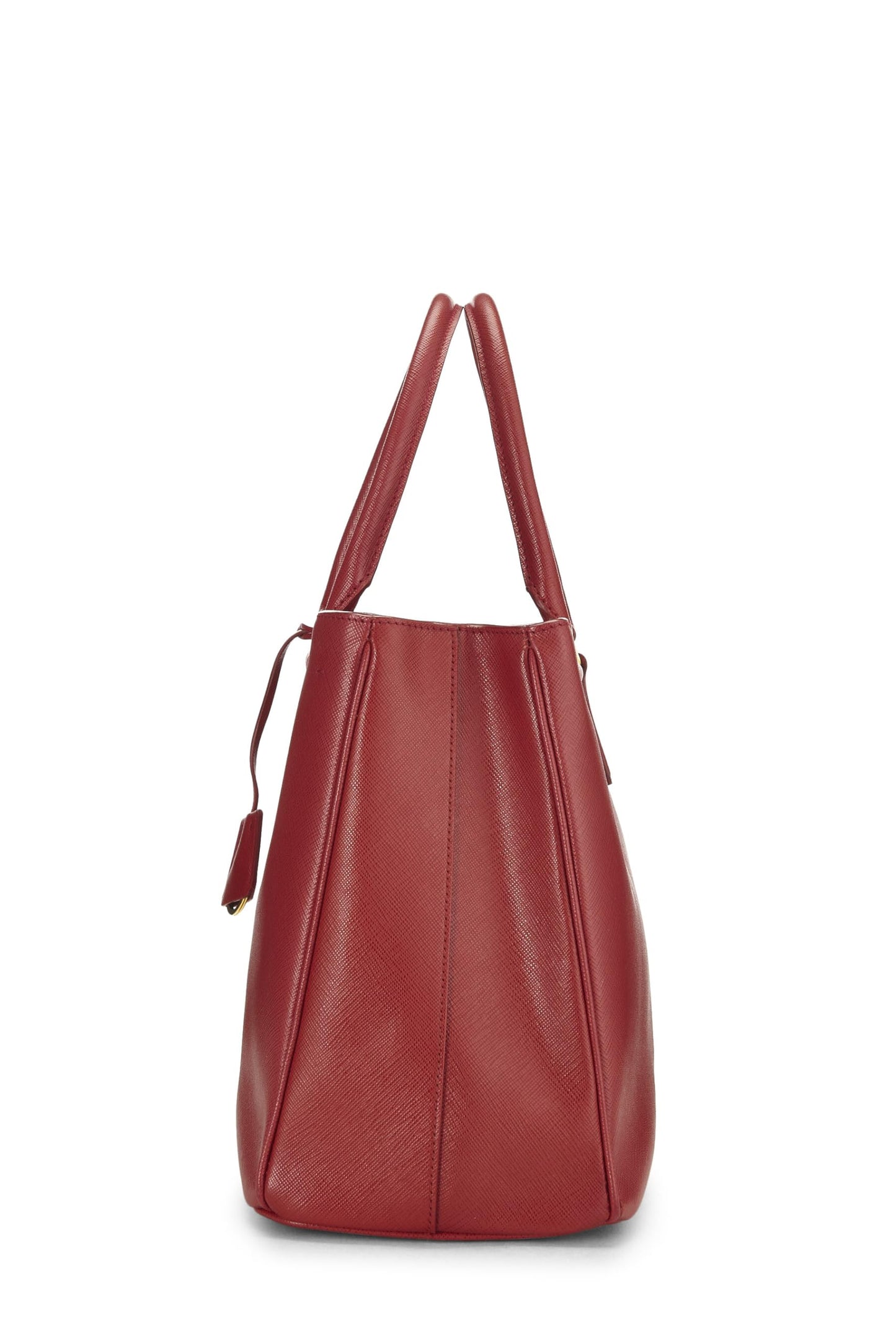 Prada, grand sac fourre-tout exécutif en saffiano rouge d'occasion, rouge