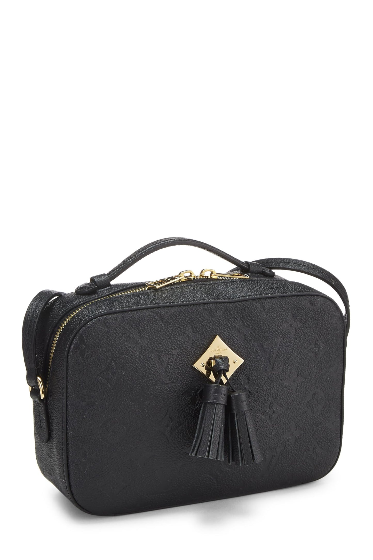 Louis Vuitton, Pre-Loved Black Monogram Empreinte Saintonge, Black