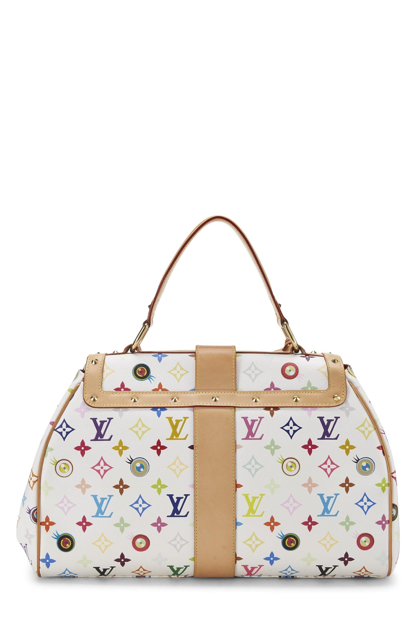 Louis Vuitton, Takashi Murakami x Louis Vuitton Sac Retro GM Monogram Eye Love Multicolore Blanc d'occasion, Blanc