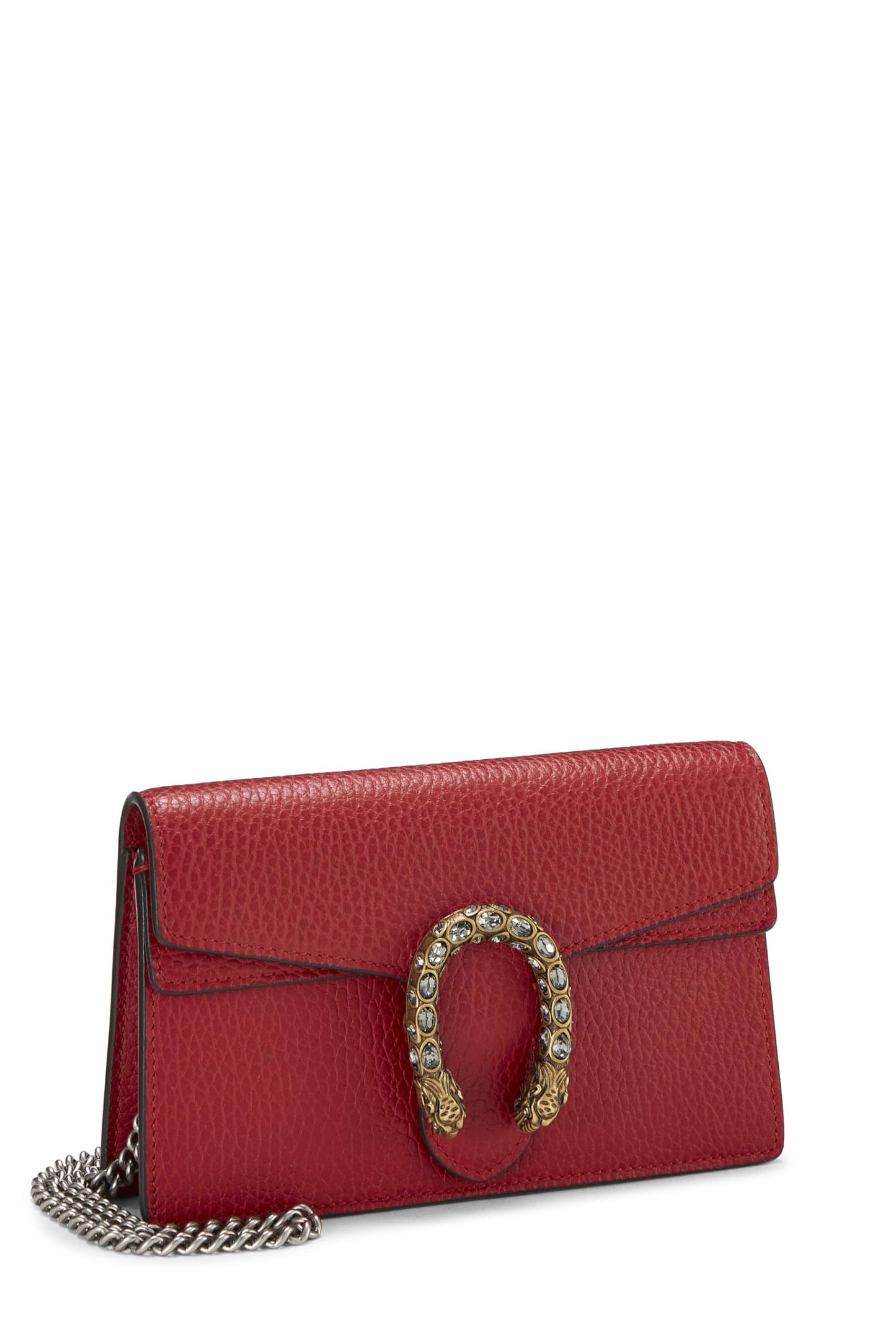 Gucci, Dionysus Super Mini de cuero rojo Pre-Loved, Rojo