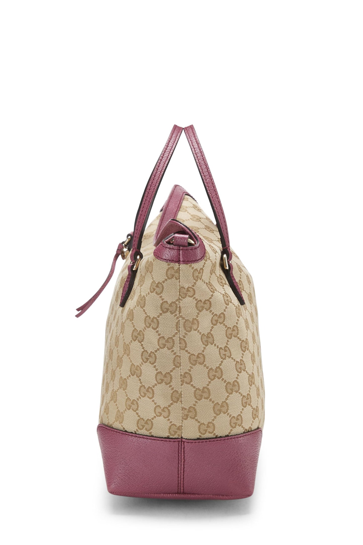 Gucci, Pre-Loved Pink Original GG Canvas Bree Handbag, Pink