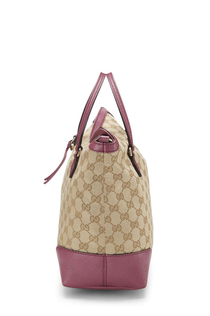 Gucci, sac à main Bree en toile GG rose d'occasion, rose