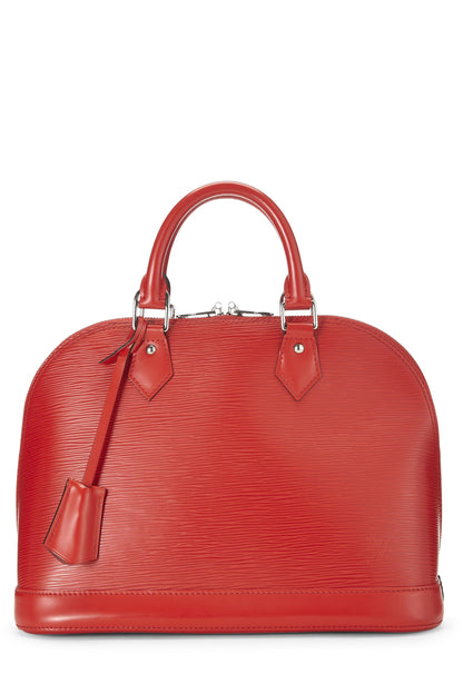 Louis Vuitton, Pre-Loved Piment Red Epi Alma PM, Red