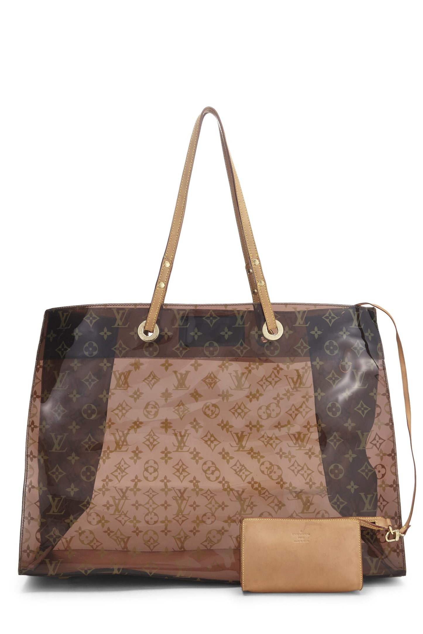 Louis Vuitton, Bolso tote Cruise Cabas de vinilo marrón con monograma Pre-Loved GM, Marrón