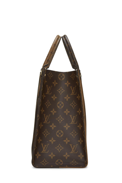 Louis Vuitton, Monogram géant marron d'occasion On The Go MM, marron