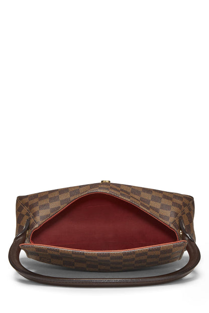 Louis Vuitton, toile Damier Ebene Looping PM d'occasion, marron