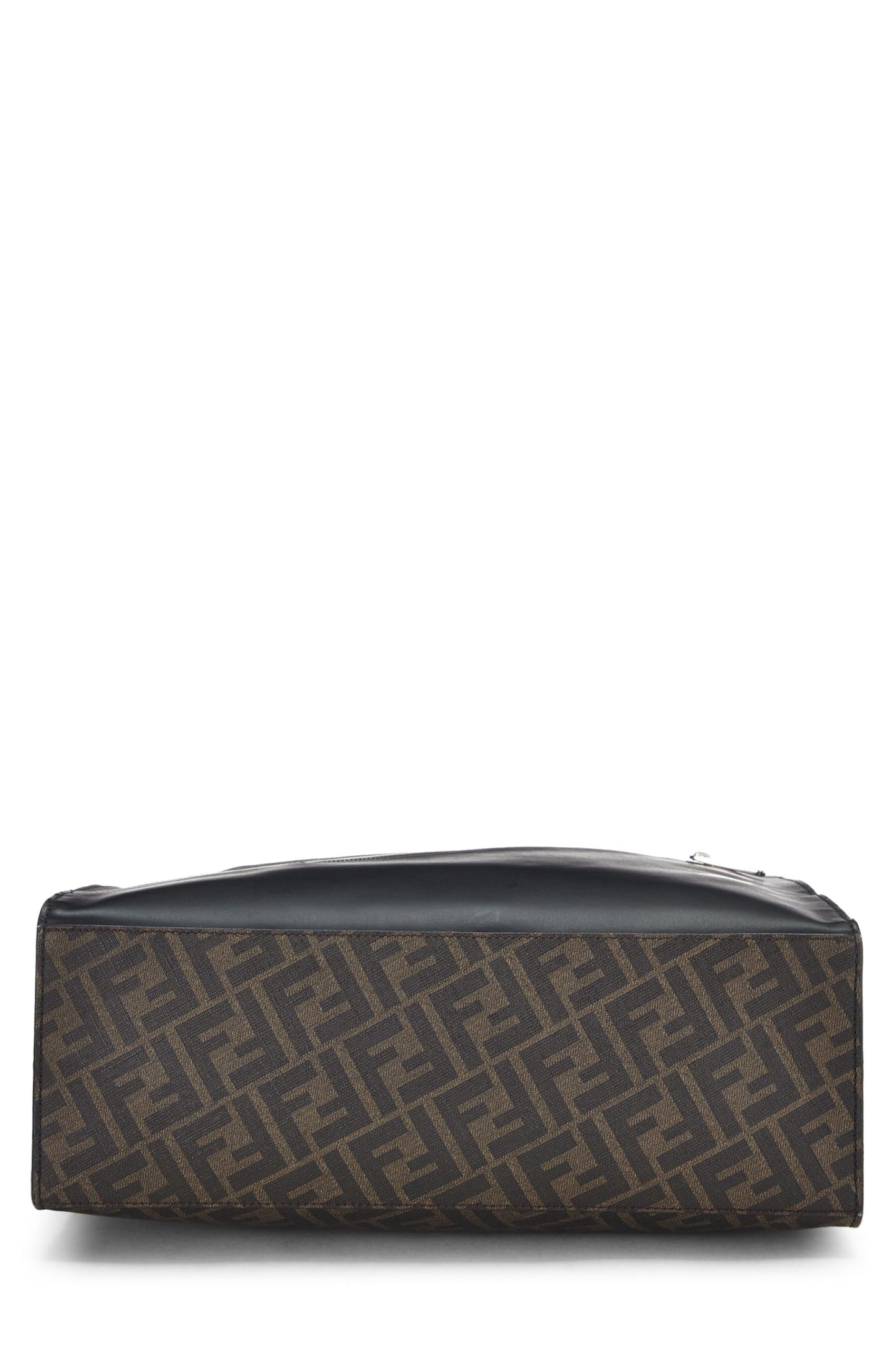 Fendi, sac fourre-tout en toile enduite marron Zucca d'occasion, noir