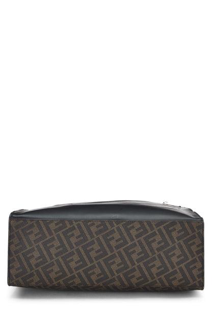 Fendi, sac fourre-tout en toile enduite marron Zucca d'occasion, noir