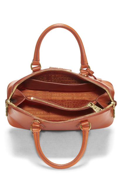 Prada, Pre-Loved Orange Saffiano Promenade Small, Orange