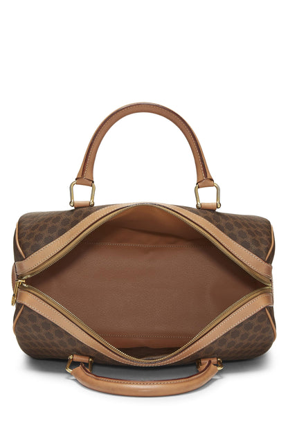 Céline, Sac Boston Macadam en toile enduite marron d'occasion, marron