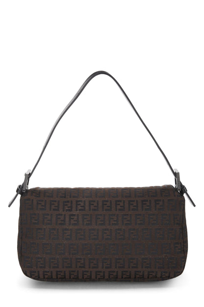 Fendi, sac à bandoulière Zucchino en nylon marron d'occasion, marron