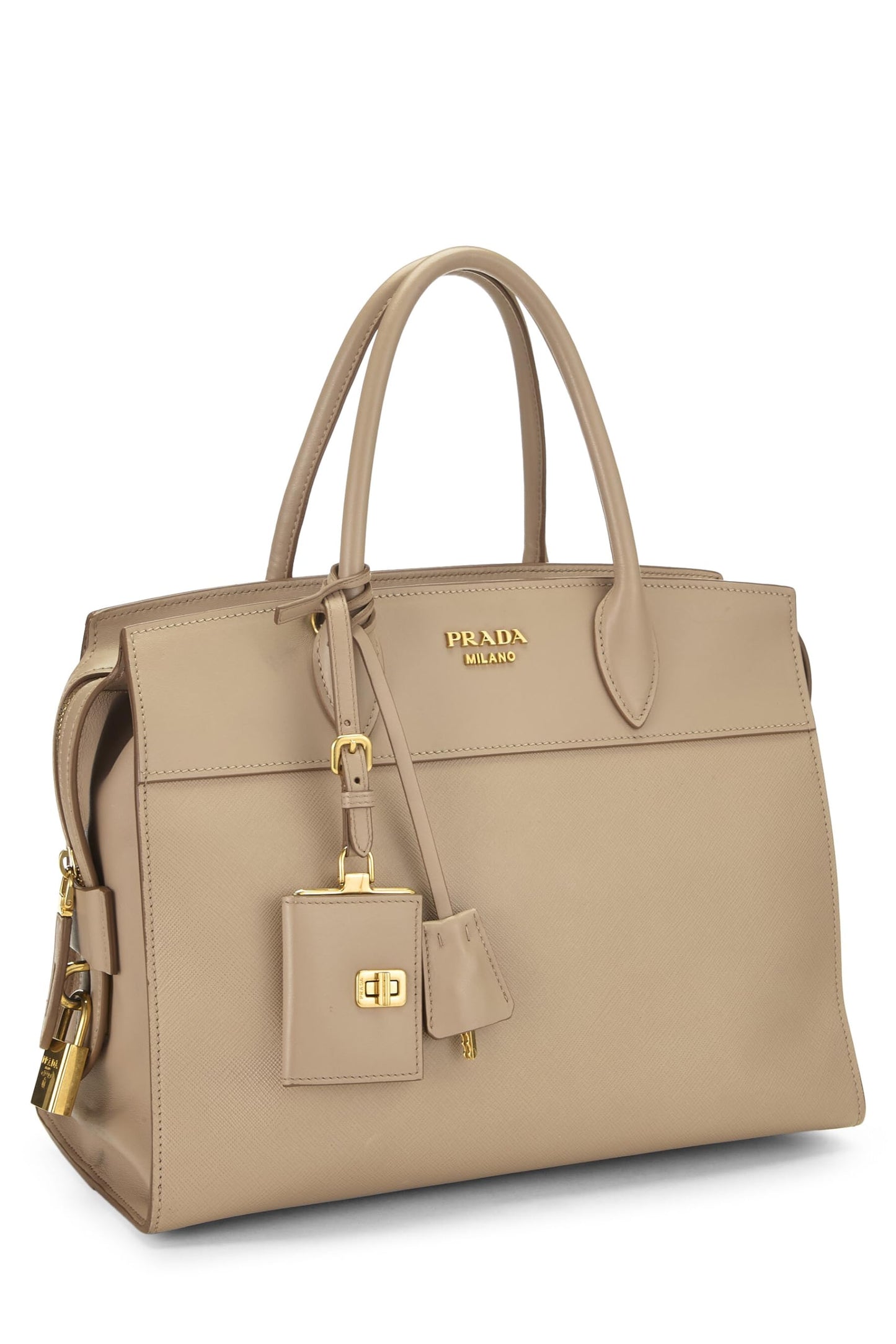 Prada, Esplanade Medium Beige Saffiano d'occasion, Beige