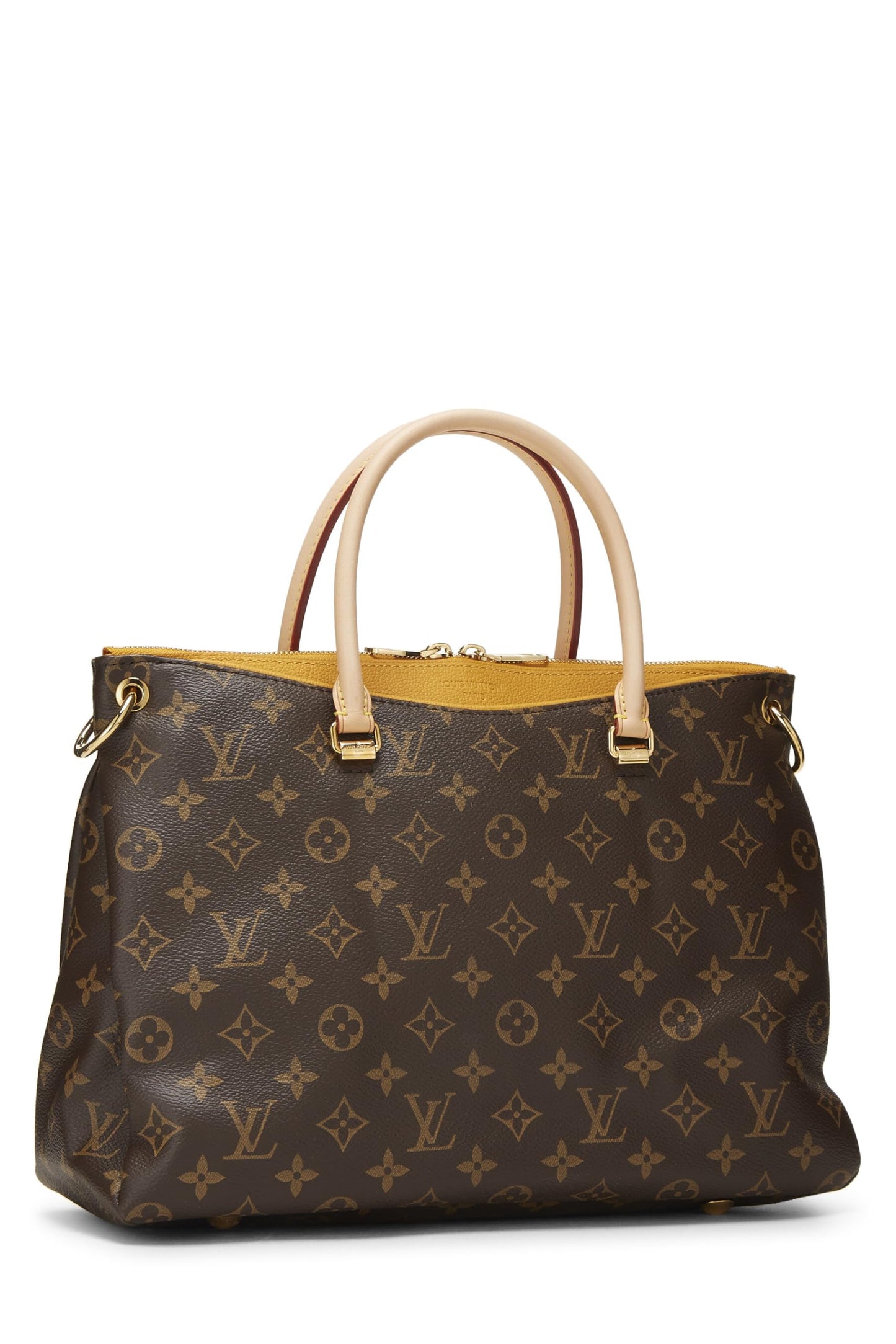 Louis Vuitton, Pallas en toile monogram jaune d'occasion, jaune