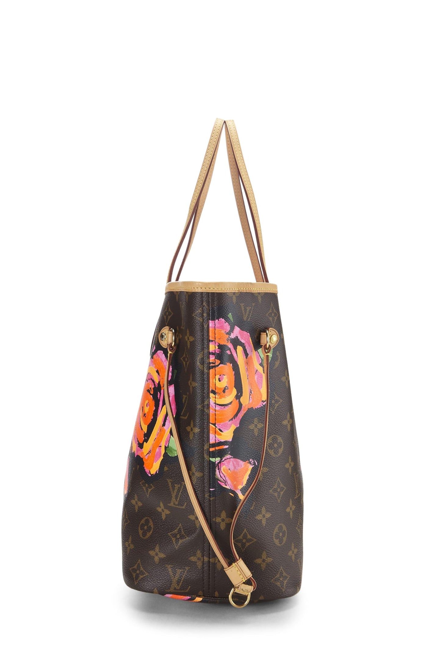 Louis Vuitton, Pre-Loved Stephen Sprouse x Louis Vuitton Monogram Canvas Roses Neverfull MM, Brown