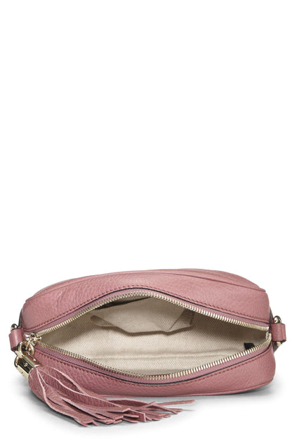 Gucci, Pre-Loved Pink Leather Grained Leather Soho Disco, Pink