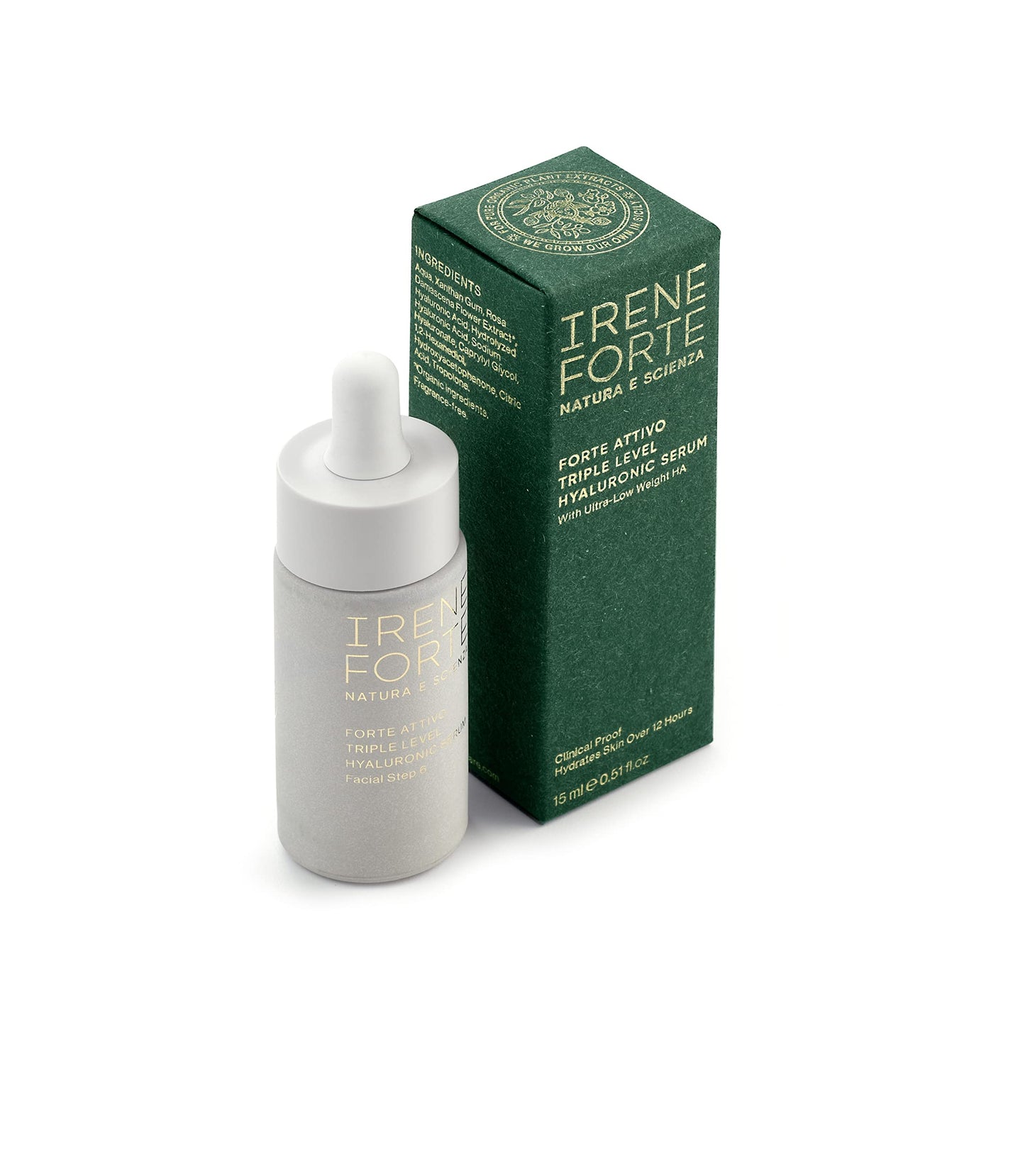 Irene Forte, Triple Level Hyaluronic Serum, Forte Attivo, .51 FL OZ