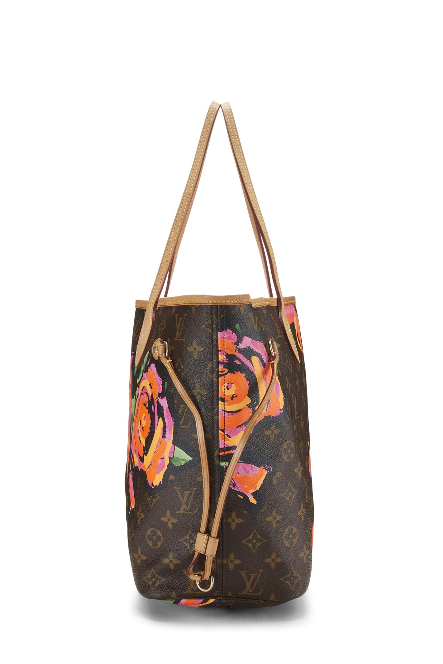 Louis Vuitton, Pre-Loved Stephen Sprouse x Louis Vuitton Monogram Canvas Roses Neverfull MM, Marrón