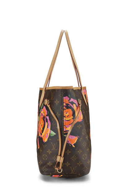 Louis Vuitton, Pre-Loved Stephen Sprouse x Louis Vuitton Monogram Canvas Roses Neverfull MM, Brown