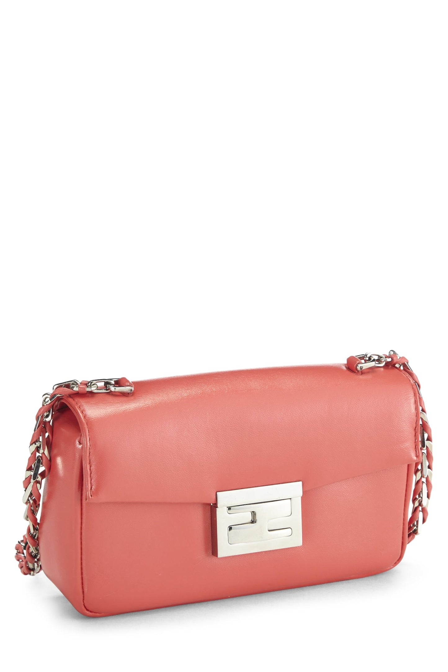 Fendi, Pre-Loved Pink Nappa Leather Be Baguette Mini, Pink