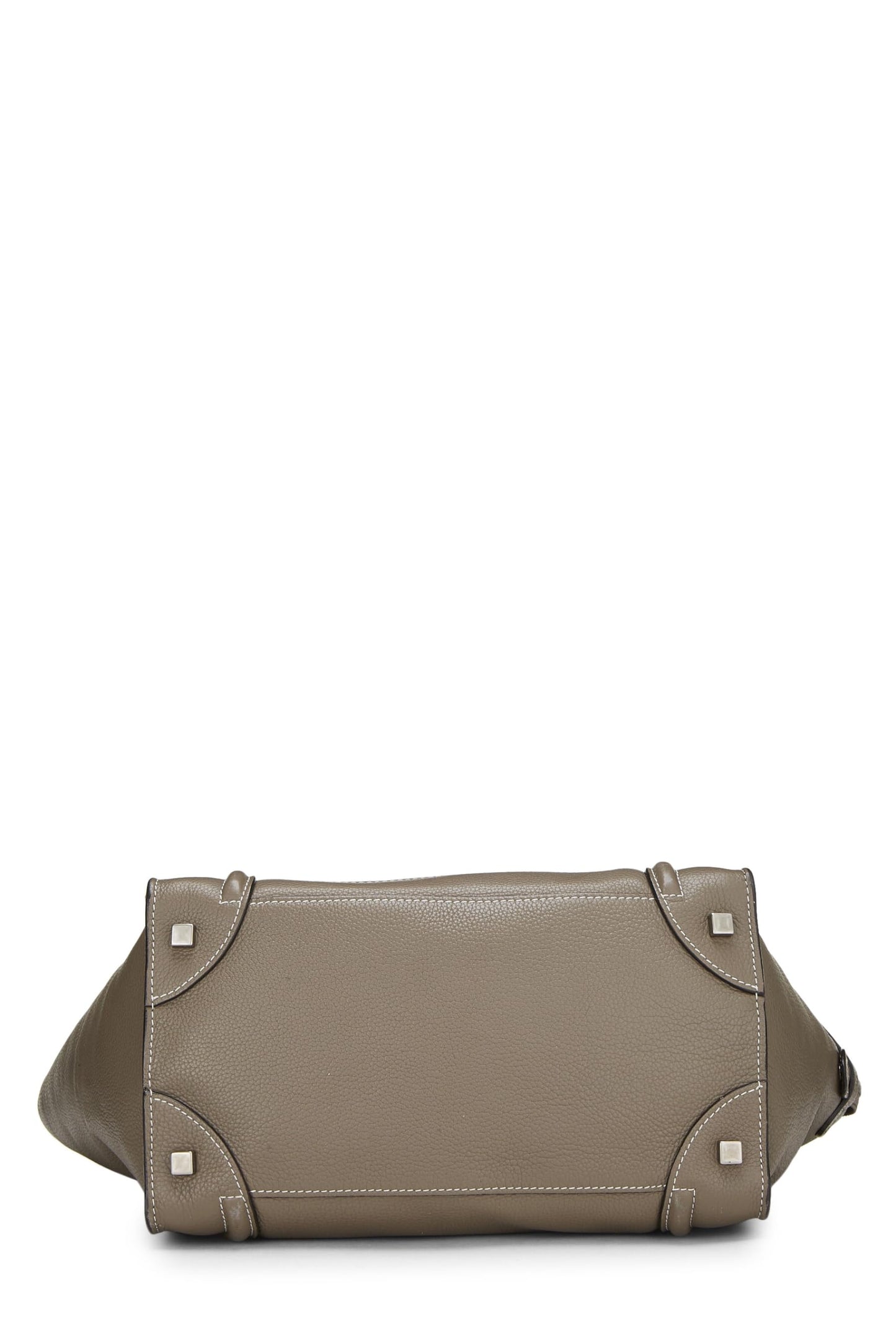 Céline, Pre-Loved Grey Calfskin Leather Luggage Mini, Grey