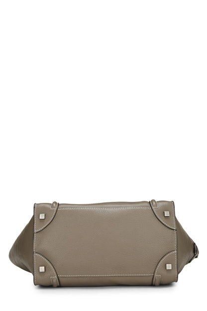 Céline, Pre-Loved Grey Calfskin Leather Luggage Mini, Grey