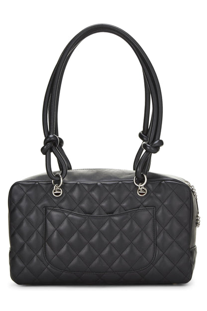 Chanel, Bombín Cambon de piel de becerro negra Pre-Loved, Negro