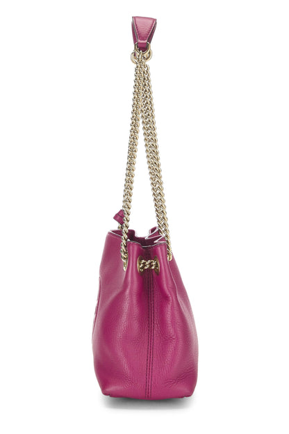 Gucci, petit sac fourre-tout Soho en cuir violet d'occasion, violet