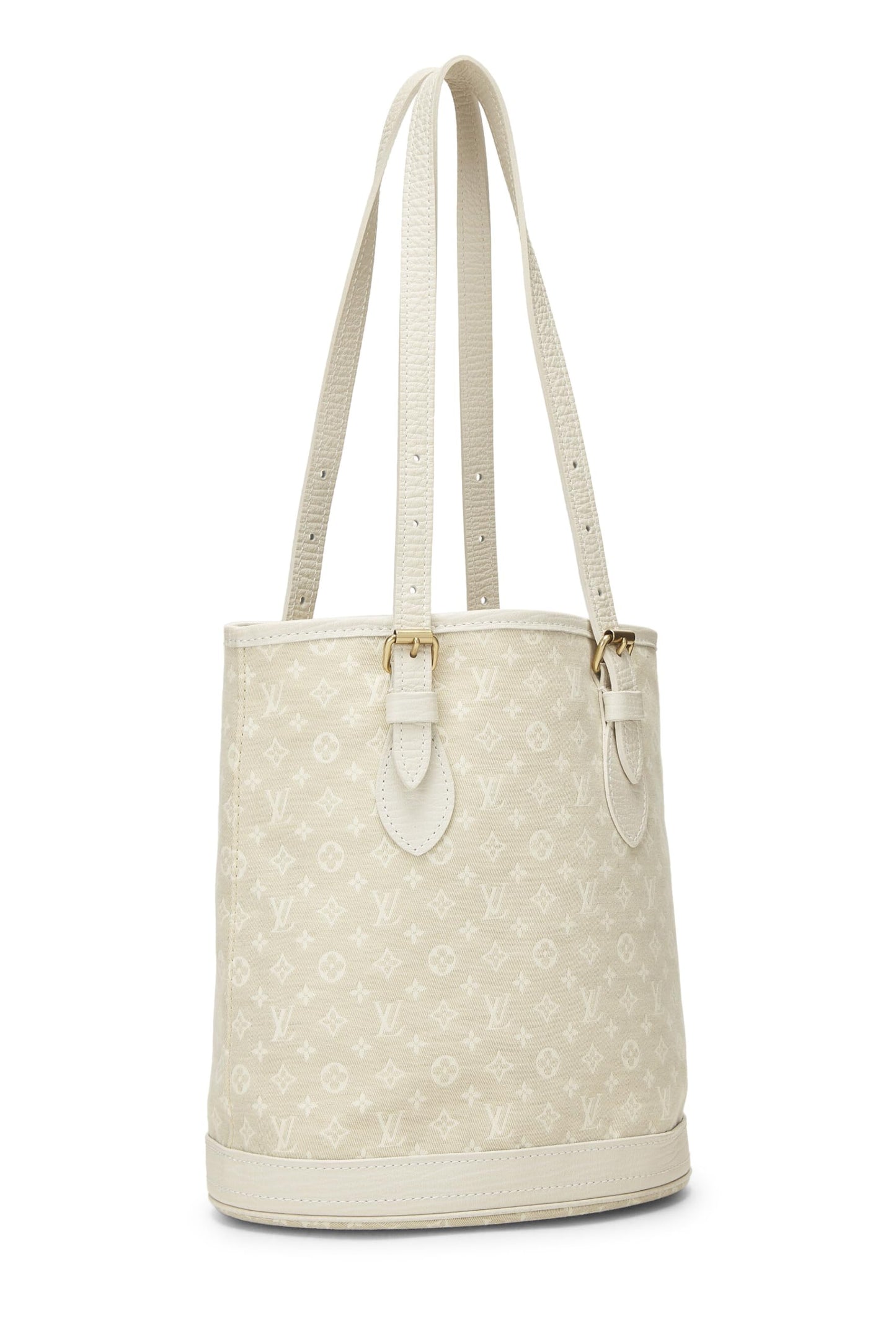 Louis Vuitton, Mini Lin Bucket PM Beige Monogram d'occasion, Beige