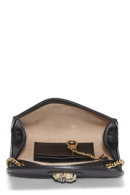 Gucci, Mini sac à bandoulière en cuir noir Rajah d'occasion, noir