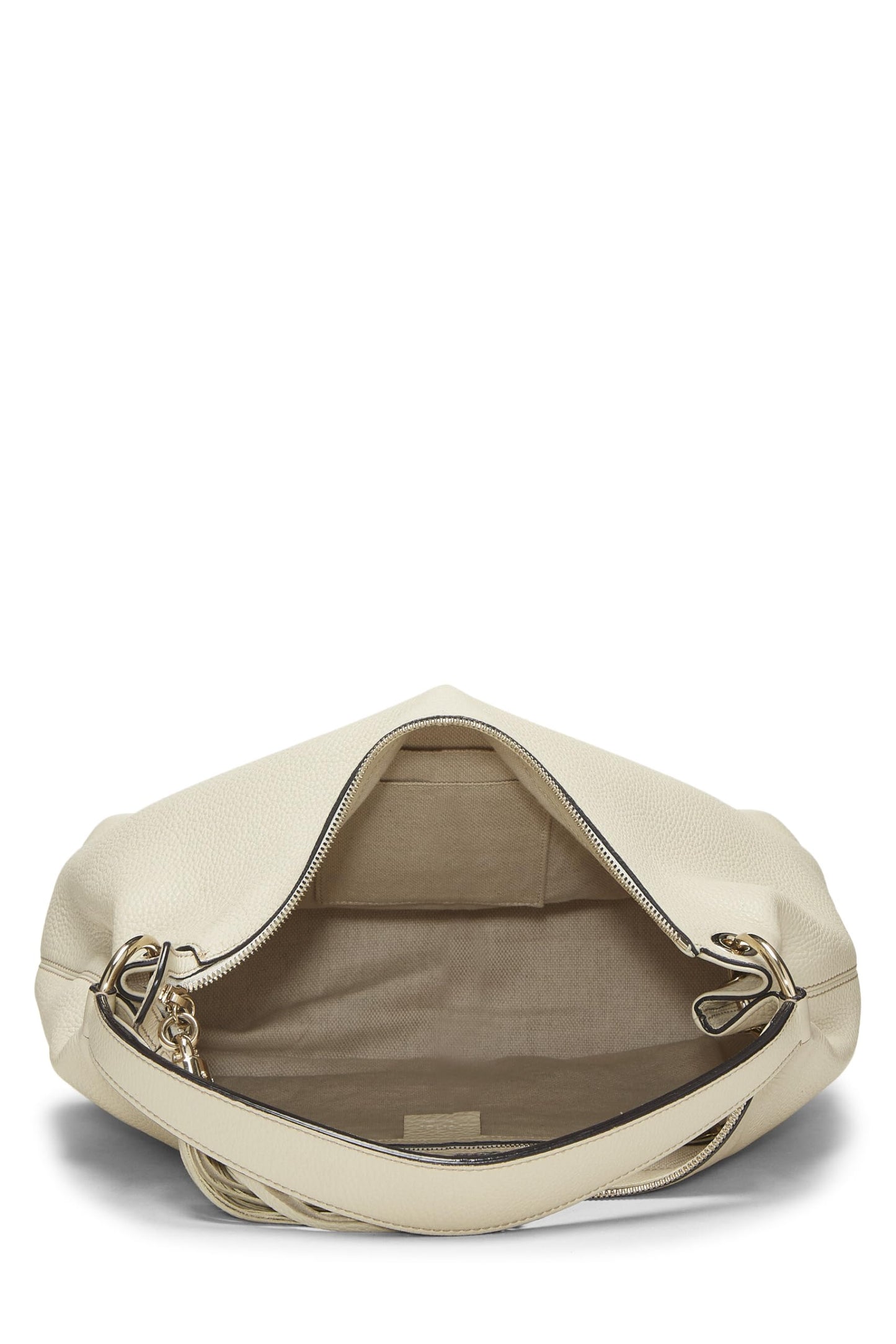 Gucci, Hobo convertible Soho de cuero blanco Pre-Loved, Blanco