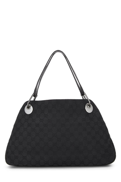 Gucci, sac fourre-tout Eclipse en toile GG noir d'occasion, grand modèle, noir