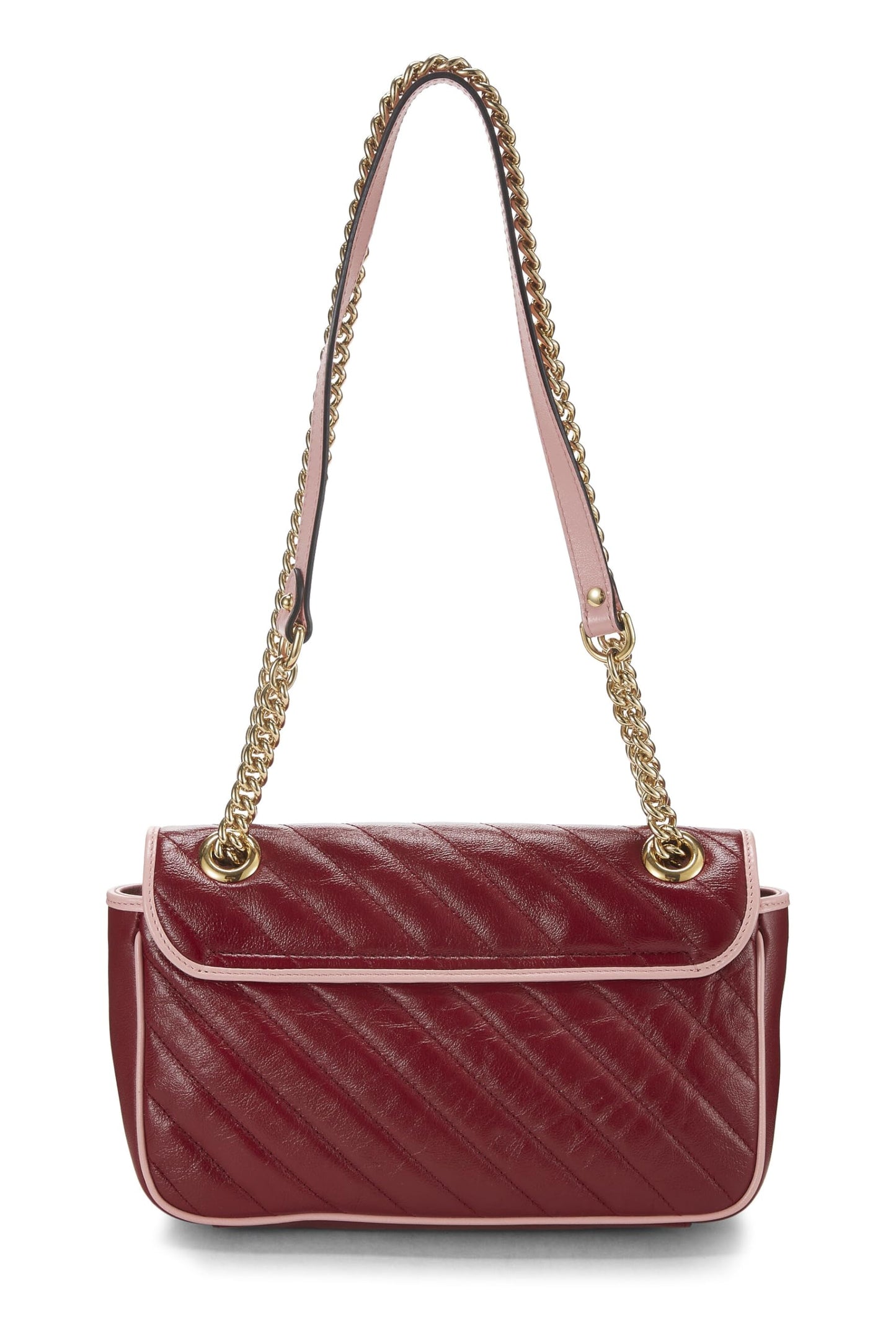 Gucci, sac à bandoulière GG Marmont Torchon en cuir rouge d'occasion, petit, rouge